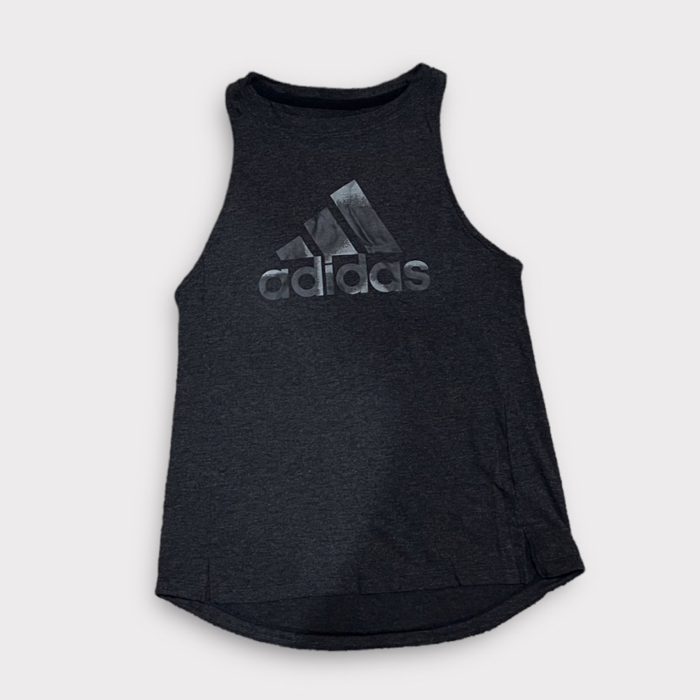 adidas Dark Heather Gray Racerback‎ Tank extra small